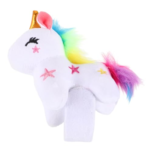 KONTONTY Plüsch Einhorn Schnapparmband Kuscheliges Party Armband mit Dekorativem Stofftier Leichtes Festival Wristband für Kindergeburtstag und Themenfeiern Weiß KONTONTY Plüsch Einhorn Schnapparmband Kuscheliges Party Armband mit Dekorativem Stofftier Leichtes Festival Wristband für Kindergeburtstag und Themenfeiern Weiß von KONTONTY