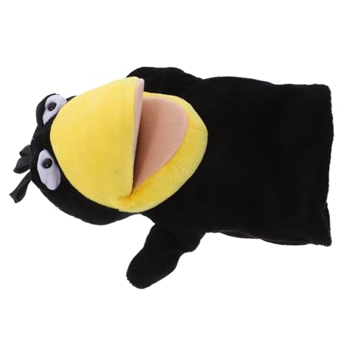 KONTONTY Plüsch Fingerpuppe Krähentier mit Offenem Mund Weiches Kinderspielzeug Pädagogische Handpuppe aus Langlebigem Material Sichere Kanten für Kreative Rollenspiele und Eltern Junge KONTONTY Plüsch Fingerpuppe Krähentier mit Offenem Mund Weiches Kinderspielzeug Pädagogische Handpuppe aus Langlebigem Material Sichere Kanten für Kreative Rollenspiele und Eltern Junge von KONTONTY