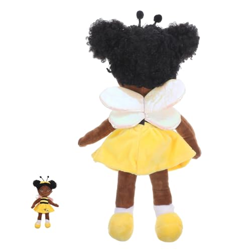 KONTONTY Plüsch Mädchen Ornament Puppen kinderpuppe Soft Dolls Puppen Toys Cartoon-Mädchenpuppe Desktop - Kuscheltiere für Mädchen PP Baumwolle Yellow von KONTONTY