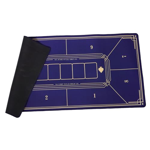 KONTONTY Pokermatte Spieltischabdeckung Spieltischmatte Gaming-tischabdeckung Pokertischplatte Pokertischmatte Brettspiel-tischmatte Mahjong-tischmatte Pokertisch Topper Segeltuch Blue von KONTONTY