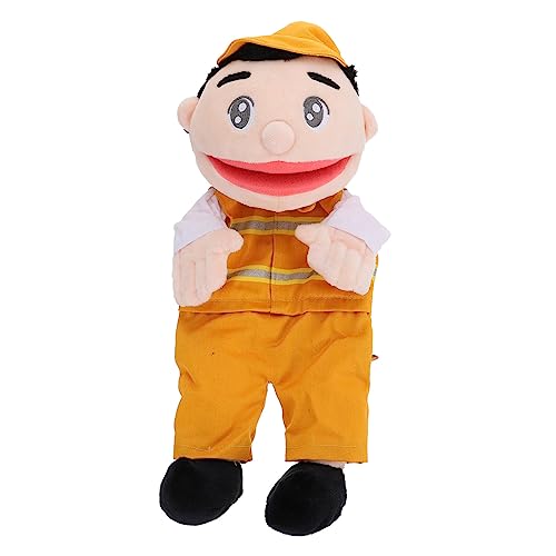 KONTONTY Professionelle Spielzeug-handpuppe Babypuppen Handpuppe Für Kinder Geschichtenerzählende Handpuppen Handpuppe Plüsch Kinder Plüschhandpuppen Lehrstütze Superweicher Stoff Orange von KONTONTY