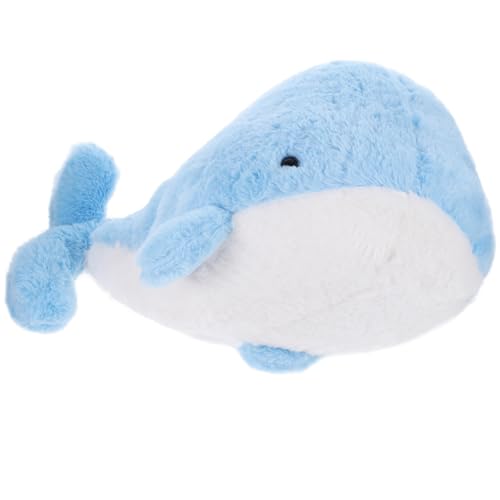 KONTONTY Puppe Für Puppe in Walform Wal-Puppe Walpuppe Für Den Haushalt Walpuppe Im Schlafzimmer Gefüllte Kinderpuppe Walpuppe Cartoon-Puppe Plüsch Sky-Blue von KONTONTY