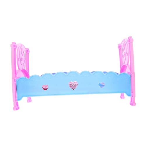 KONTONTY Puppenbett Wiedergeborene Puppe Etagenbett Für Puppen Mädchen Zubehör Für Babypuppen Puppenessen Puppenhaus Babypuppen-krippenmodell Kinderbett Für Puppe Plastik von KONTONTY