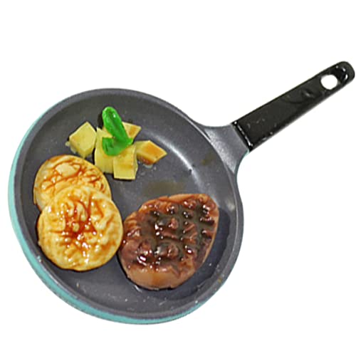 KONTONTY Küche Spielzeug Jungen Pretend Spielen Lebensmittel Kunststoff Lebensmittel Spielzeug 1:12 Mini Steak Modell Set von KONTONTY