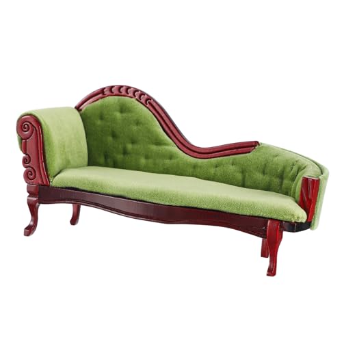 KONTONTY Puppenhaus Prinzessinnencouch Puppencouch Miniaturszene Modell Mikromöbel Winziges Sofa Dekor Dekorativ Winzige Couch Minispielzeug Miniaturpuppendekor Minihausmöbel von KONTONTY