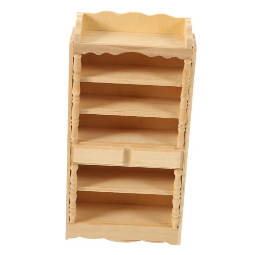 KONTONTY Puppenhausbedarf Dekoration Schlafzimmer Bedroom Decor stylingbã¼rsten Toy spielwaren Miniaturschrank Vitrine Miniaturspielzeug Modell für Puppenhausmöbel Miniaturmöbel hölzern von KONTONTY