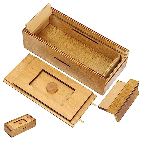 KONTONTY Puzzle Box Für Kognitive Spielzeugbox Mit Verstecktem Fach Ideal Für Geschenkkarten Und Als Kreatives Denkspielzeug Für Jungen Und ädchen von KONTONTY