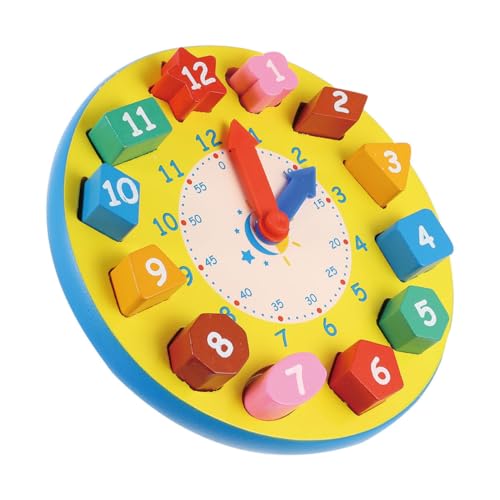 KONTONTY Puzzle Uhr Für Form Und Zahlen Lernspielzeug Pädagogisches Zur Zeit Und Zahlenkenntnis Ideal Für Vorschulkinder Und Kindergarten Bunt Und Ansprechend von KONTONTY