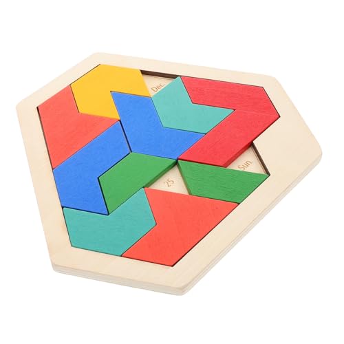 KONTONTY Puzzle für familienspiele Kinderpuzzle Interaktives Puzzle kinderspielzeug Motorikspielzeug Holz Aktivitäten Denksportaufgaben aus Holz Stamm-Puzzle Puzzlespiel von KONTONTY