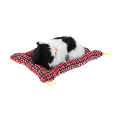 KONTONTY Realistische Katzenfigur mit Stoffkissen Handgefertigte Kleine Plüschkatze mit Echtem Miauen Dekoratives Katzen-stofftier für Wohnzimmer Schlafzimmer für Katzenliebhaber KONTONTY Realistische Katzenfigur mit Stoffkissen Handgefertigte Kleine Plüschkatze mit Echtem Miauen Dekoratives Katzen-stofftier für Wohnzimmer Schlafzimmer für Katzenliebhaber von KONTONTY