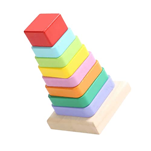 KONTONTY Runde Paarung Lernspielzeug Babyspielzeug Bauspielzeug Babybausteine Kinder spielset Spielzeug für Kinder kinderspielzeug Toys Rainbow Tower Stapelspielzeug Spielzeug stapeln von KONTONTY