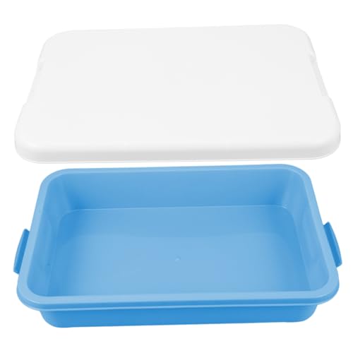 KONTONTY Sandkasten aus Kunststoff Plastik sandkasten sandspielzeug Set Kunststoff überdachter Sandkasten Jelly Tischtennis Sandkasten mit Deckel Leere Sandbox Sky-Blue von KONTONTY