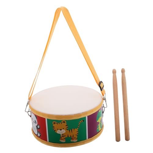 KONTONTY Satz Percussion-Trommel für Dichtmittel-Schleifband kleine Trommel für Tiermuster Trommel Musikinstrument für Marschtrommel aus Holz Orff-Instrument für von KONTONTY