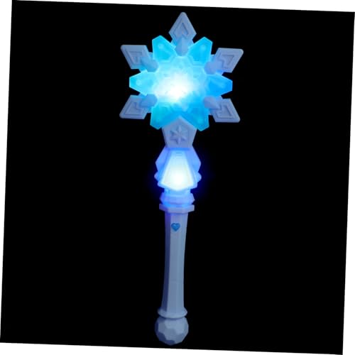 KONTONTY Schnee Zauberstab Partyzubehör Für Weihnachten Prinzessin Gastgeschenke Partyzauberstab Für Schneeflockenlichtstab Halloween-Party-zauberstab Feenstab Sky-Blue Plastik von KONTONTY