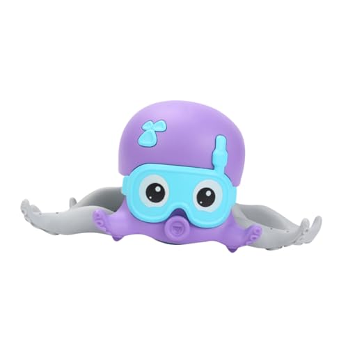 KONTONTY Schwimmender Oktopus wasserspielzeug kinderwasserspielzeuge Water Toys wasserspielzeug Kleinkinder Badespielzeug für Babys interessantes Tintenfischspielzeug Plastik Violett von KONTONTY