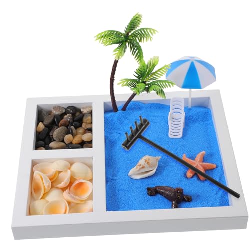 KONTONTY Set Aus Miniatur Stranddeko Für Mikro Landschaft Im Japanischen Stil Sandstrand Dekoration Für Kreative Gestaltung Ihrer Wohnräume Oder Gartenlandschaften von KONTONTY