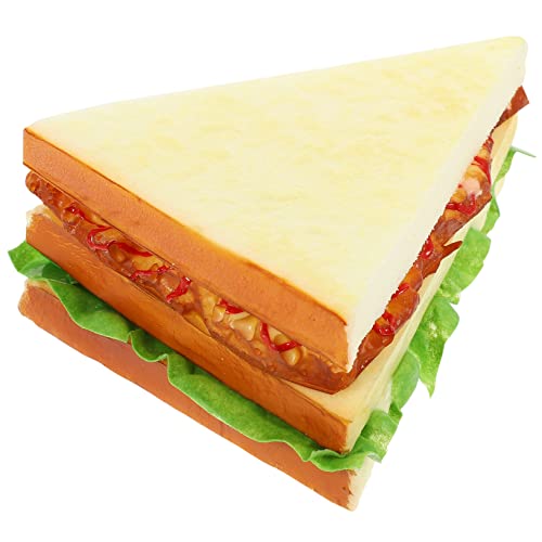 KONTONTY Simulations-Sandwich vorgeben Toaster Essen küchendekoration zabawki stymulujące rozwój Sandwich-Attrappe gefälschtes Sandwich-Modell Dekoration Küchenstütze Pu von KONTONTY