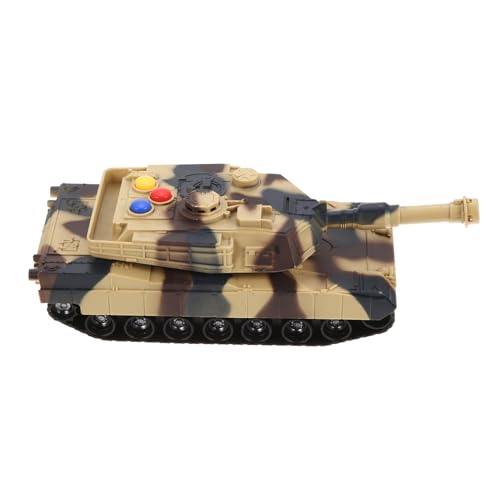 KONTONTY Simulierter Panzer für kinderspielzeug jucarii pentru copii spielzeuge für Lernspielzeug Safe Toy Trägheitstank für Jungen Kinderauto Abs Yellow von KONTONTY