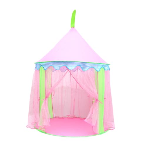 KONTONTY Spielzelt Prinzessin Schloss Design Pop up Zelt für Mädchen Leichtes Indoor und Outdoor Spielhaus mit Hexagon Form Einfach zu Verstauen und Transportieren für Kreatives KONTONTY Spielzelt Prinzessin Schloss Design Pop up Zelt für Mädchen Leichtes Indoor und Outdoor Spielhaus mit Hexagon Form Einfach zu Verstauen und Transportieren für Kreatives von KONTONTY
