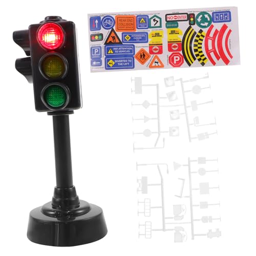 KONTONTY Teiliges Lernspielzeug Verkehrszeichen aus Stabilem Kunststoff Inklusive Straßenabsperrungen und Rotschwarz Grünem Ampelmodell Pädagogisches Straßensicherheitsspielzeug zur KONTONTY Teiliges Lernspielzeug Verkehrszeichen aus Stabilem Kunststoff Inklusive Straßenabsperrungen und Rotschwarz Grünem Ampelmodell Pädagogisches Straßensicherheitsspielzeug zur von KONTONTY