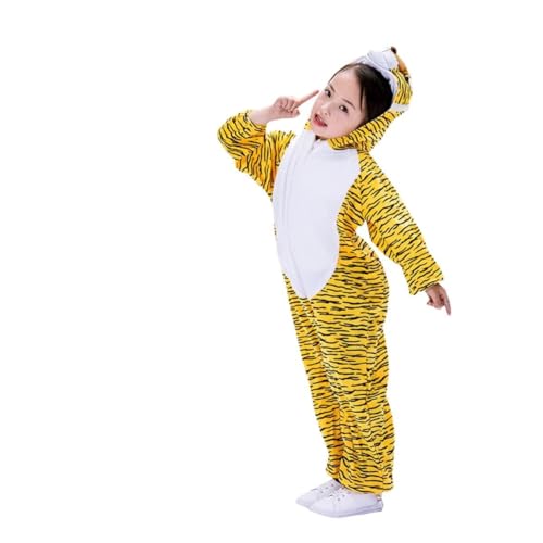 KONTONTY Tierkostü Für Tiger Cosplay Outfit Für Rollenspiele Fasching Und Karneval Größe Ideales Verkleidungskostü Für Jungen Und ädchen Perfekt Für von KONTONTY