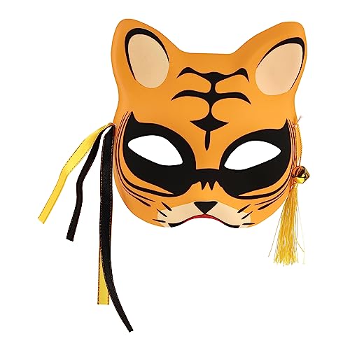 KONTONTY Tiger Maske Cosplay-Masken Maske für Erwachsene leuchtende Maske tierische Halbmasken Kindermaske halloween masken halloweenmaske leuchtende Tigermaske Cosplay-Tigermaske Plastik von KONTONTY