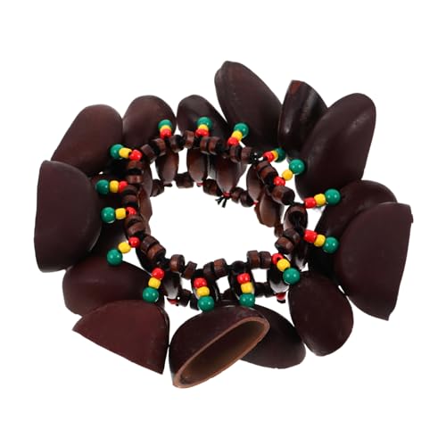 KONTONTY Tribal Afrikanisches Nussschalen Armband Handglocke Percussion Instrument mit Klarem Klang Traditionell für Trommelbegleitung und Musikalische Liebhaber Geeignet KONTONTY Tribal Afrikanisches Nussschalen Armband Handglocke Percussion Instrument mit Klarem Klang Traditionell für Trommelbegleitung und Musikalische Liebhaber Geeignet von KONTONTY