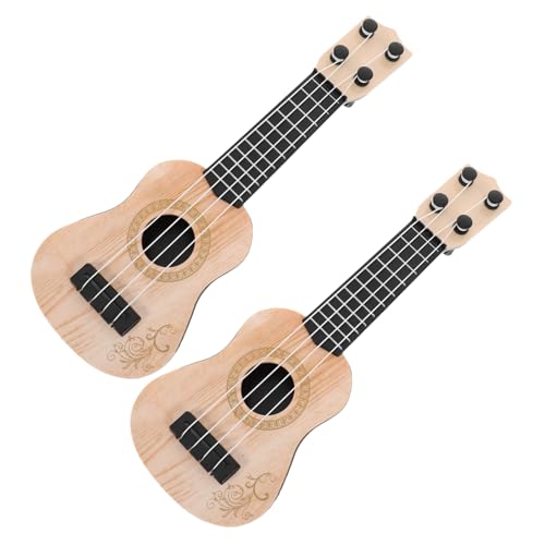 KONTONTY Ukulele Aus Musikalisches Lernspielzeug Für ädchen Und Jungen Ab 4 Jahren 4 Saitige Gitarre Cremefarbe Pädagogisches Musikinstrument von KONTONTY