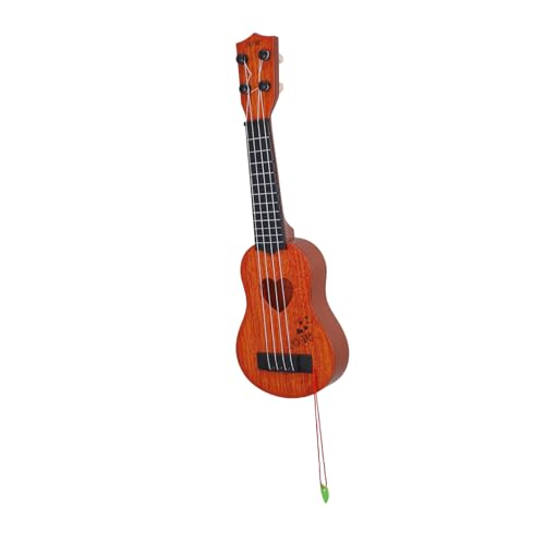 KONTONTY Ukulele kinderinstrumente musikinstrumente kleine Gitarre frühes musikalisches Lernspielzeug spielzeuge Ukulelengitarre für Kleinkinder Holz Orange von KONTONTY