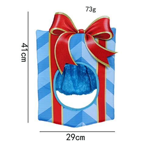 KONTONTY Weihnachtsmütze Hochzeitsdekorationen Hässlicher Weihnachtspullover Weihnachten Weihnachtsdekorationen Weihnachtsgeschenkpapier Lichterketten Rollenspiel-requisiten Blue von KONTONTY