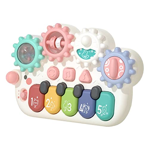 KONTONTY Zhuanqin Kindergrube Toys jucarii pentru copii Kinderzimmer-Dekoration Klavier Piano Kid Toys liefert Kinderaccessoire zubehör Plastik Weiß von KONTONTY