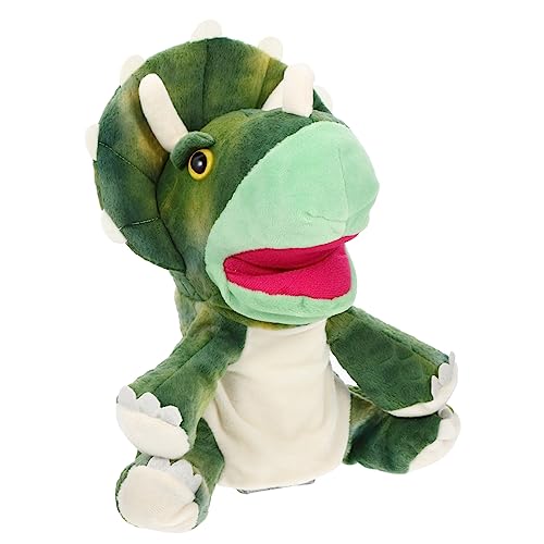 KONTONTY handpuppe plüsch handpuppe Niedlich Puppen Dinosaurierspielzeug für Plüschpuppe interaktives kinderpuppe Kinderaccessoire interaktives Marionettenspielzeug Green von KONTONTY