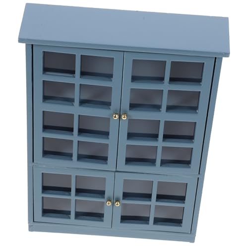 KONTONTY schließblech lagerschrank külschrank küchenunterschrank small Cabinet landschaftsbau Mini dekor Mini-Küchenmöbel winziges Schrankmodell Mini-Hausschrankmodell Holz Sky-Blue von KONTONTY