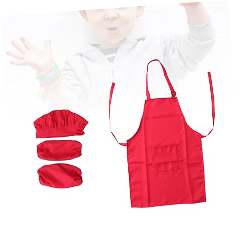 Satz Handschelle Zum Kochen Für Kinderkoch-spielset Kochen Ärmel Kinderschürze Rot KONTONTY von KONTONTY