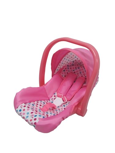 KOOKAMUNGA KIDS Baby-Puppen-Autositz & Kinderwagen - Verstellbares Verdeck - Beweglicher Griff - Sicherheitsgurt & verstellbare Gurte - Autositz lässt Sich in einen Carrier umwandeln - Rosa Einhorn von KOOKAMUNGA KIDS