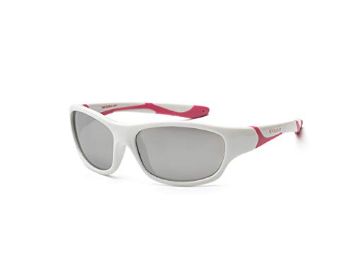 KOOLSUN - Sport - Kinder Sonnebrille - Weiß Kabarett - 3-8 Jahre - UV400 - Kategorie 3 von KOOLSUN