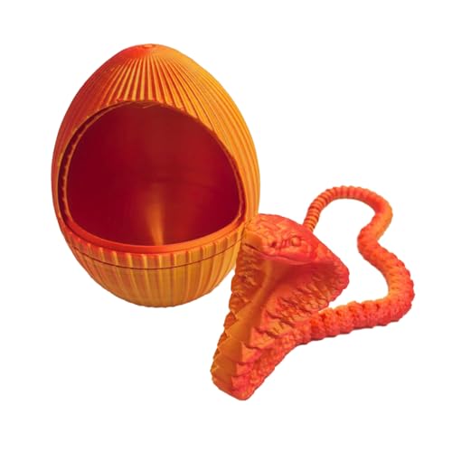 KOOMAL 3D Printed Flexible Joints Snake Egg, Rotary Gear Egg Toy with Snake Inside, Fidget Toys for Autism/ADHD (B) von KOOMAL