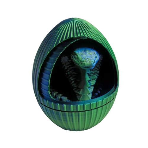 KOOMAL 3D Printed Flexible Joints Snake Egg, Rotary Gear Egg Toy with Snake Inside, Fidget Toys for Autism/ADHD (D) von KOOMAL