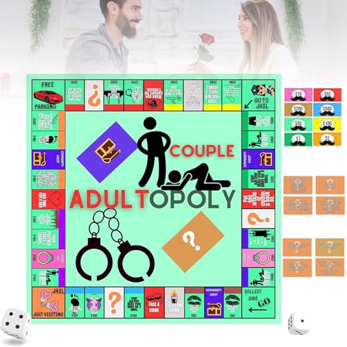 Adultopoly Board Game, Romantic Bedroom Games for Couples Relationship Building Date Night Ideas von KOOMAL