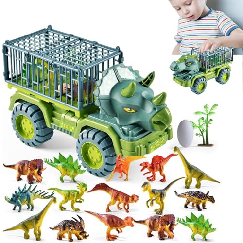 Dinosaur Engineering Vehicle, Dinosaur Transport Truck Vehicle Carrier Car Toys for 3-7 Years Old Kids ﻿ (B) von KOOMAL