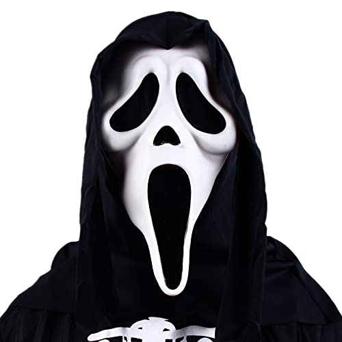 KOOMAL Halloween Scary Mask Adults, Ghost Face Mask for Men Women, Scream Mask, Cosplay Costume Mask, Party Horror Full Head Mask von KOOMAL