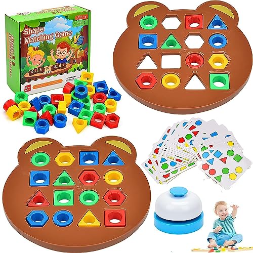 Baby Sensorik Spielzeug Kinderspielzeug ab 3 jahre,Kinderspiele für Baby und Kleinkind Brettspiele Lernspiele,Motorikspielzeug ab 3 4 5 6,Babyspielzeug Steckspiel Puzzle Geschenk Junge Mädchen von KOONLONG