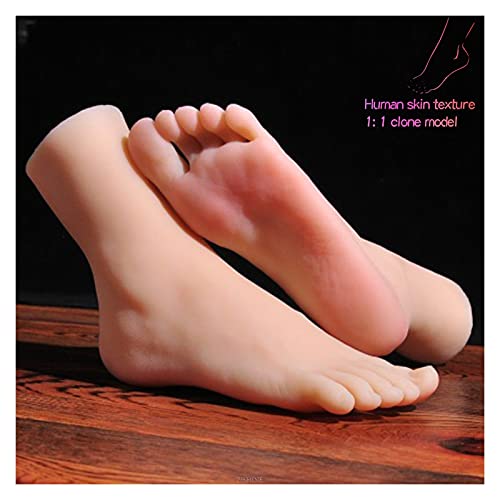 Weibliches Fußmodell aus Silikon Naturgetreue Silikon 1: 1 Female Flat Feet Fuß Modell Gefälschte Maniküre Filmrequisiten Zeichnung Fußreflexzonenmassage Praxis Für Sammeln, Malen, Ausstellen, Fotogra von KOROBIE