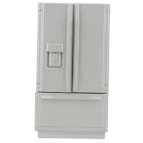 KOSDFOGE Mini Wooden Refrigerator Model Eco-Friendly Delicate Dollhouse Decor White Gray 1:12 Mini Furniture (Gray) von KOSDFOGE