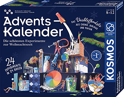 Kosmos 661007 Adventskalender - Die schönsten Experimente zur Weihnachtszeit, leicht verständlich, in 5 Min. durchzuführen,für Kinder ab 8-12 Jahre, Spielzeug-Adventskalender, Science Adventskalender von Kosmos