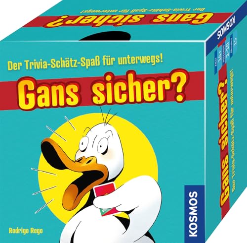 Kosmos 685362 Gans sicher? Trivia Schätz-Spaß für unterwegs, Triviawissen und Schätzvermögen, lustiges, schnelles Partyspiel für 2-10 Personen ab 14 Jahren, Spiel für große Gruppen, Kartenspiel Kosmos 685362 Gans sicher? Trivia Schätz-Spaß für unterwegs, Triviawissen und Schätzvermögen, lustiges, schnelles Partyspiel für 2-10 Personen ab 14 Jahren, Spiel für große Gruppen, Kartenspiel von Kosmos