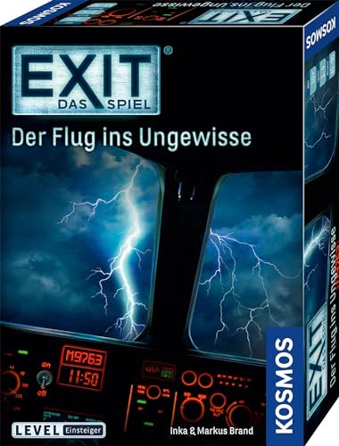 KOSMOS 691769 EXIT – Das Spiel – Der Flug ins Ungewisse, Level: Einsteiger, Escape Room Spiel, EXIT Game für 1–4 Spieler ab 10 Jahren, einmaliges Gesellschaftsspiel von Kosmos