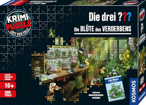 Die DREI ??? - Krimi Puzzle - Die Blüte des Verderbens von Kosmos 684877, 300 Teile, inklusive Mimosensamen-Packung, Lesen, Puzzeln, Rätsel lösen, Detektiv Puzzle ab 10 Jahre Die DREI ??? - Krimi Puzzle - Die Blüte des Verderbens von Kosmos 684877, 300 Teile, inklusive Mimosensamen-Packung, Lesen, Puzzeln, Rätsel lösen, Detektiv Puzzle ab 10 Jahre von Die drei