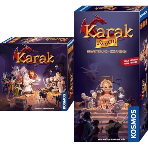 Kosmos Bundle aus Karak - Das Abenteuer beginnt mit Karak - Regent - Erweiterung, spannendes Kinderspiel ab 7 Jahre für 2-5 Personen, Fantasy Abenteuer Spiel von KOSNF