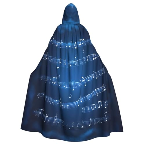 Blaue Musiknoten Unisex Erwachsene Kapuzenumhang Ritterkostüm Schwarze Tunika Umhang Mittelalter Robe Halloween Zauberer Cosplay Hexe Blaue Musiknoten Unisex Erwachsene Kapuzenumhang Ritterkostüm Schwarze Tunika Umhang Mittelalter Robe Halloween Zauberer Cosplay Hexe von KOUUIP